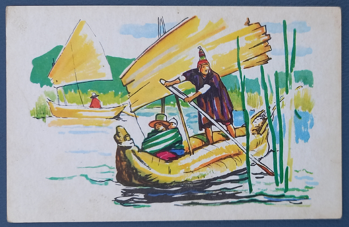 1. Бальса. Из набора открыток "Лодки народов мира". Издательство "Изобразительное искусство". 1971 г.. Тираж 113 000 экземпляров. Из коллекции автора.