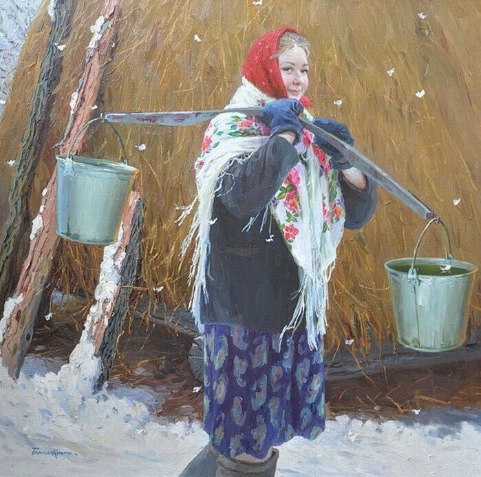 Женщина с ведрами