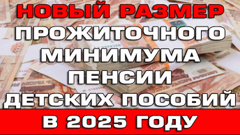 Новый размер пенсий детских пособий и прожиточного минимума в 2025 году Новости