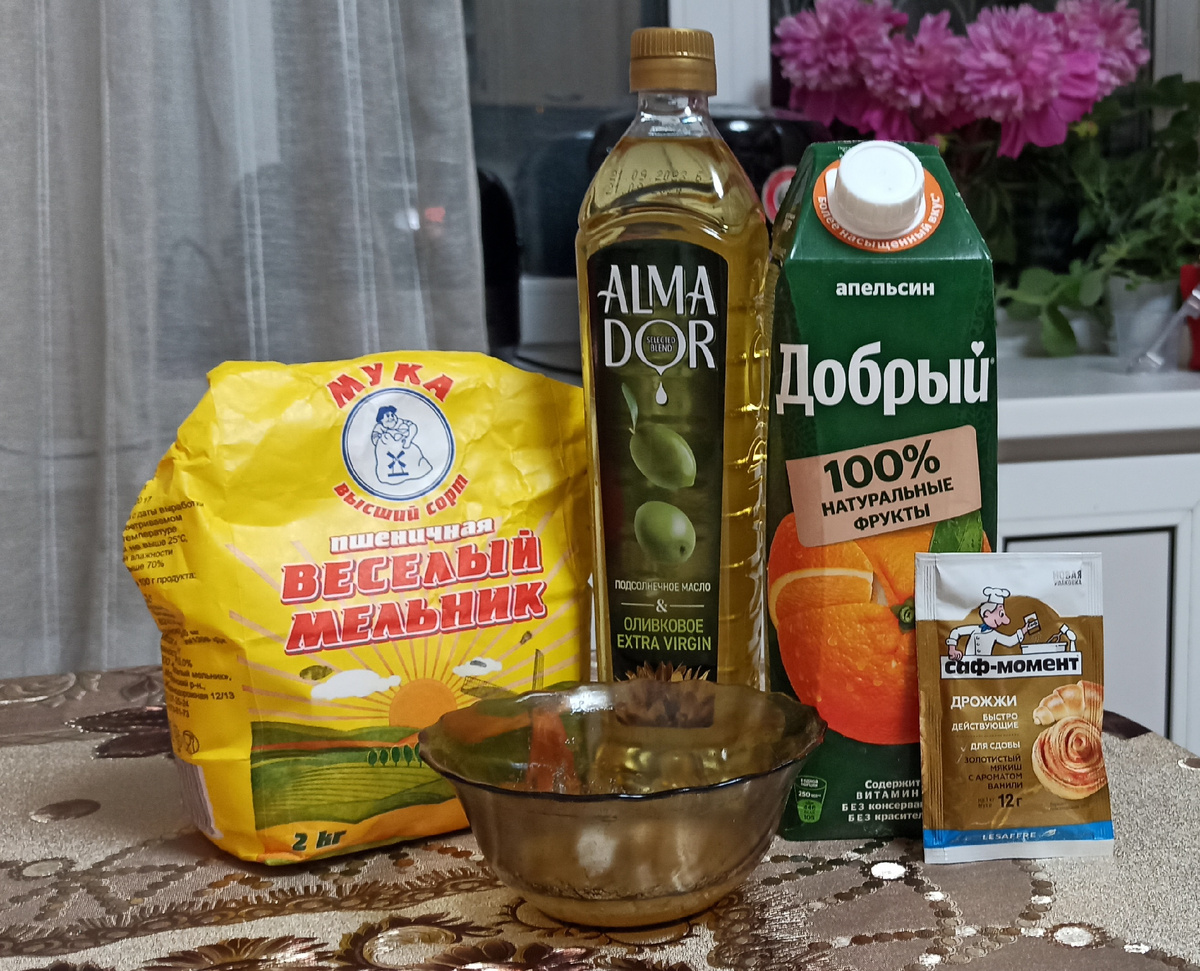 ингредиенты для апельсинового сладкого  хлеба