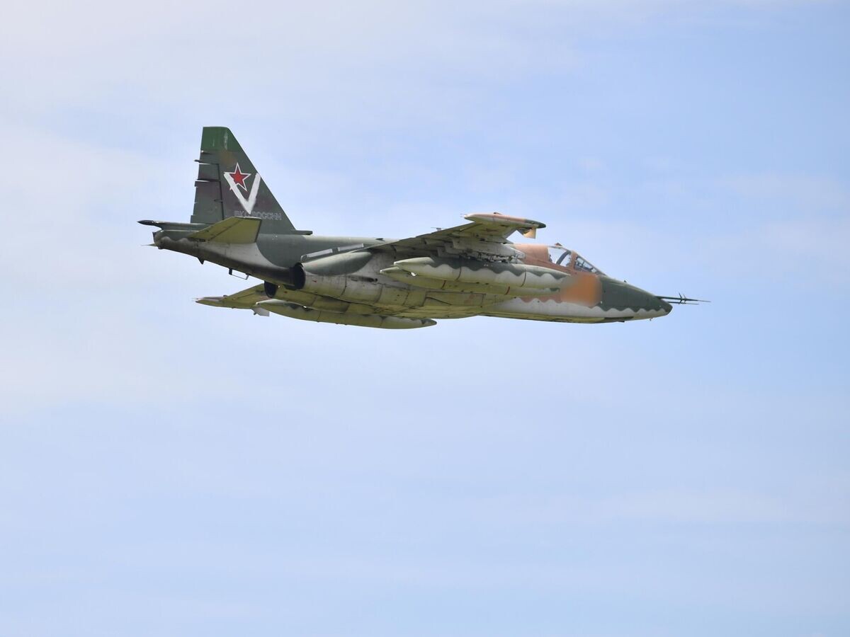    Самолет Су-25 "Грач", задействованный в специальной военной операции на Украине© РИА Новости