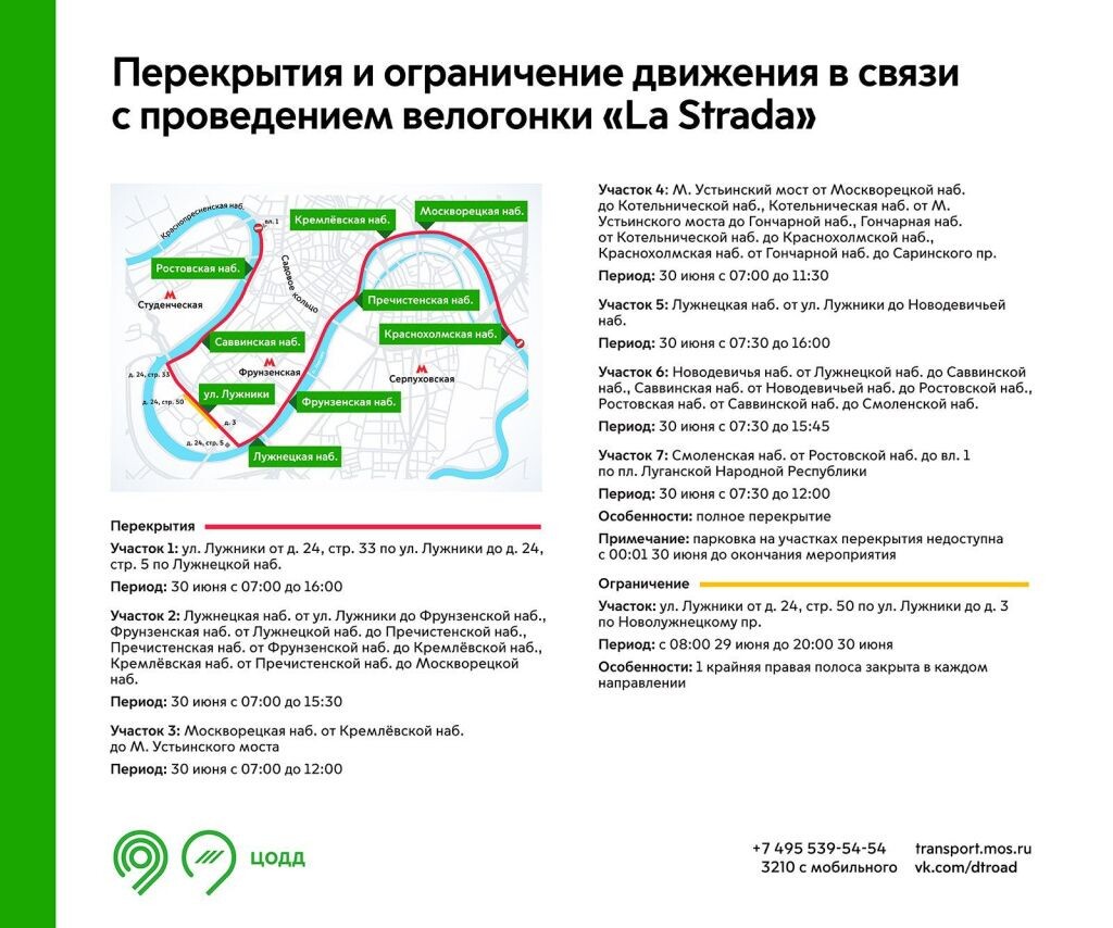     Схема перекрытия движения 30 июня. Источник: mos.ru Автор фото: Пресс-служба мэра и Правительства Москвы