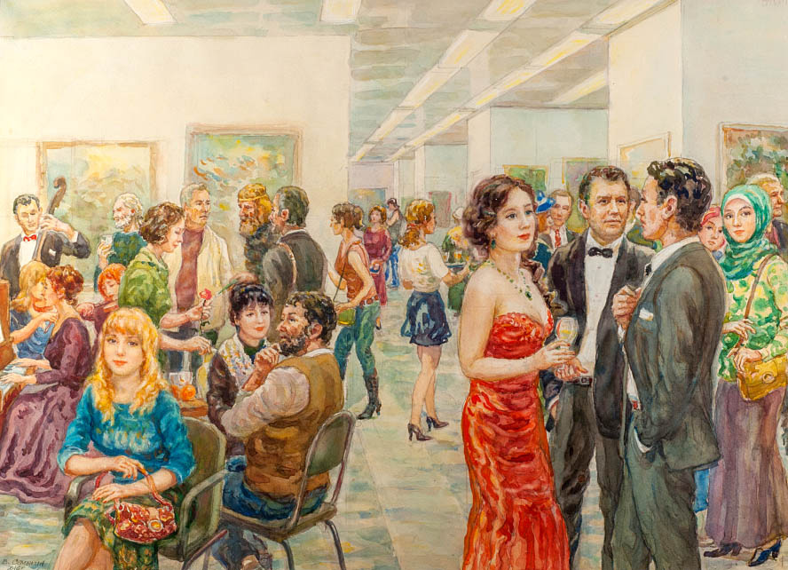 Художник Владимир Семыкин. "На вернисаже".