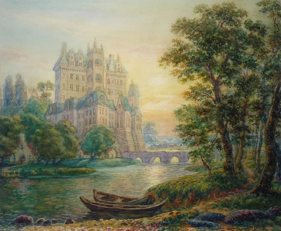 Художник Владимир Семыкин. "Замок при закате солнца".