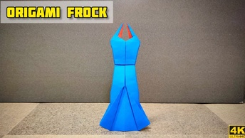 Оригами Платье | Платье оригами | Урок оригами | Бумажная поделка | DIY