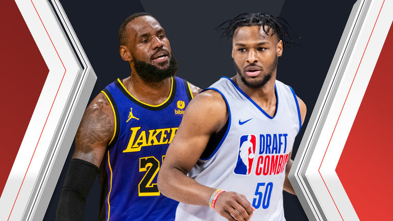    Леброн Джеймс и его сын Бронни Джеймс. Global Look Press