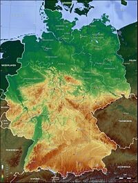 Топография Германии