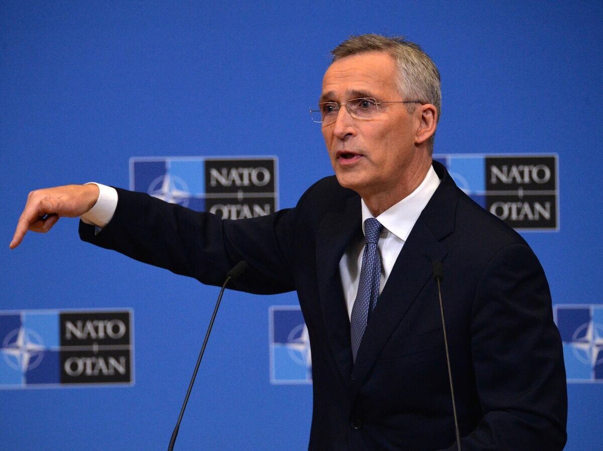    Генеральный секретарь НАТО Йенс Столтенберг на пресс-конференции после заседания Совета Россия - НАТО в Брюсселе© РИА Новости / Алексей Витвицкий