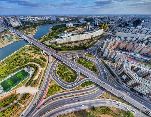 Виды Астаны с высоты птичьего полета