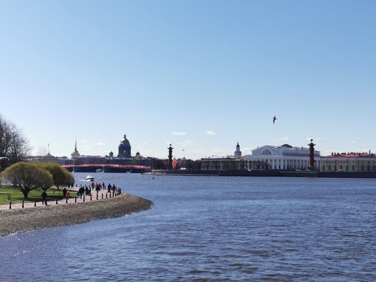 Санкт-Петербург. Вид на ростральные колонны. Фото @natahapt