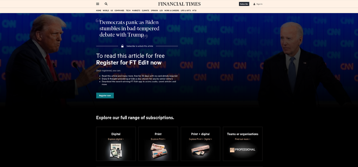 PayWall в Financial Times. Источник: www.ft.com