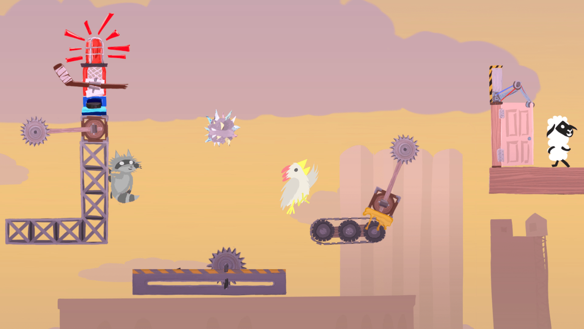 Скриншот из игры "Ultimate Chicken Horse".