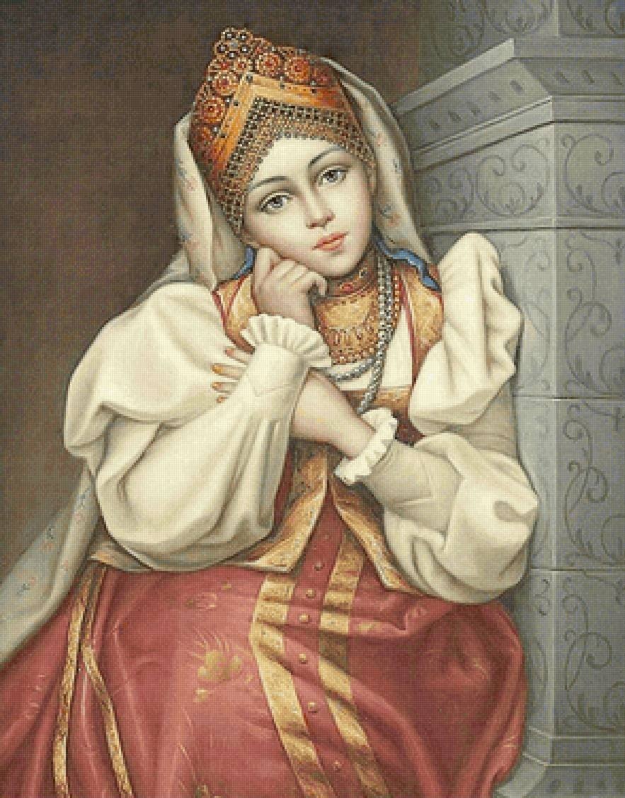 В каких красивых нарядах раньше ходили девушки и женщины! 