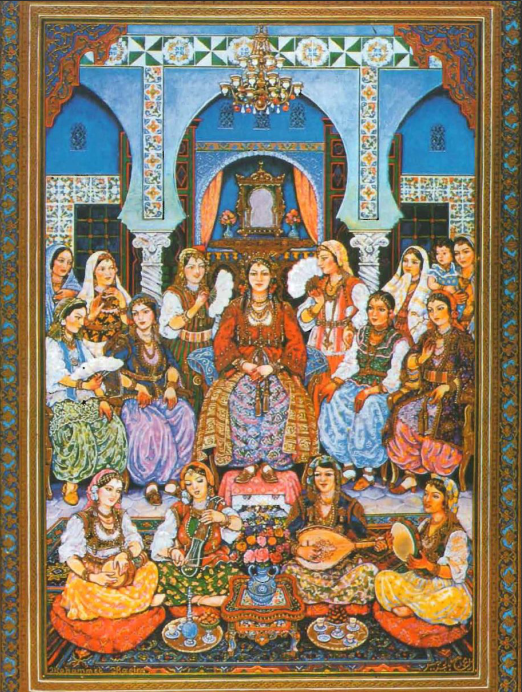 Мухаммад Расим "Свадебные торжества в Алжире" . Ок. 1820 -х гг Миниатюра