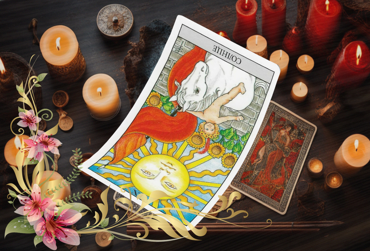 Перевернутый Аркан Солнце - Таро Райдера-Уэйта