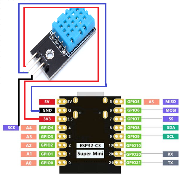 Схема  esp32 c3  или  esp32 s3 micro