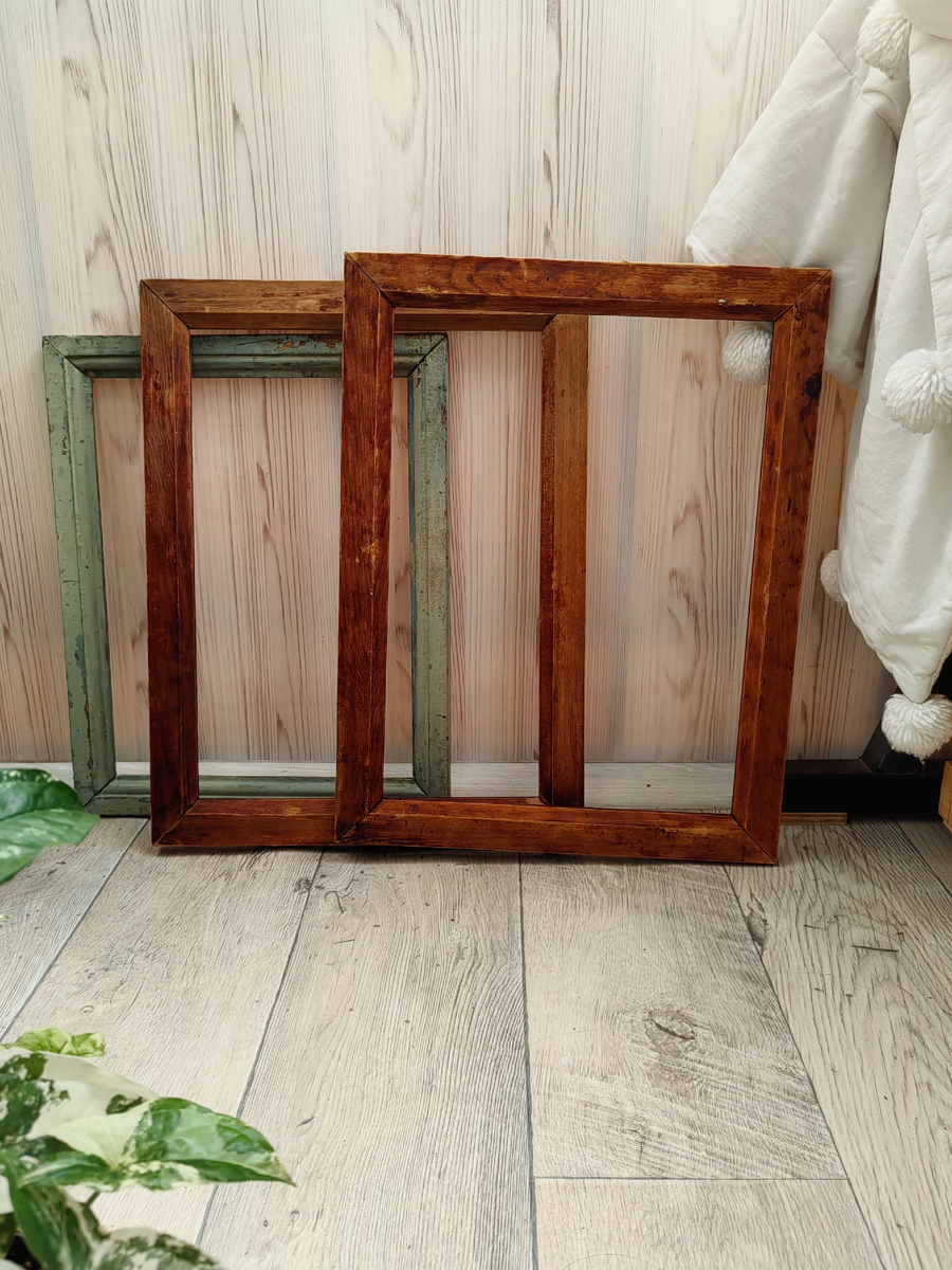 Рамки уже отмыла, на них был слой грязи... 