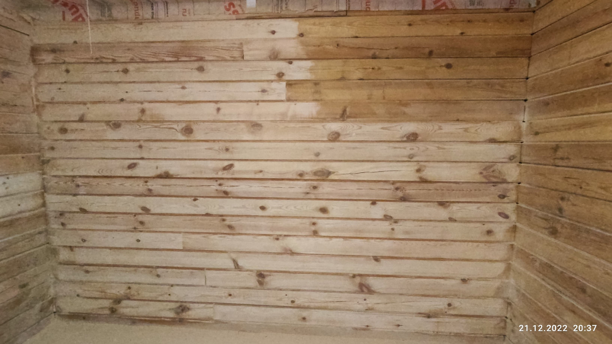 Брус посветлее после шлифовки 