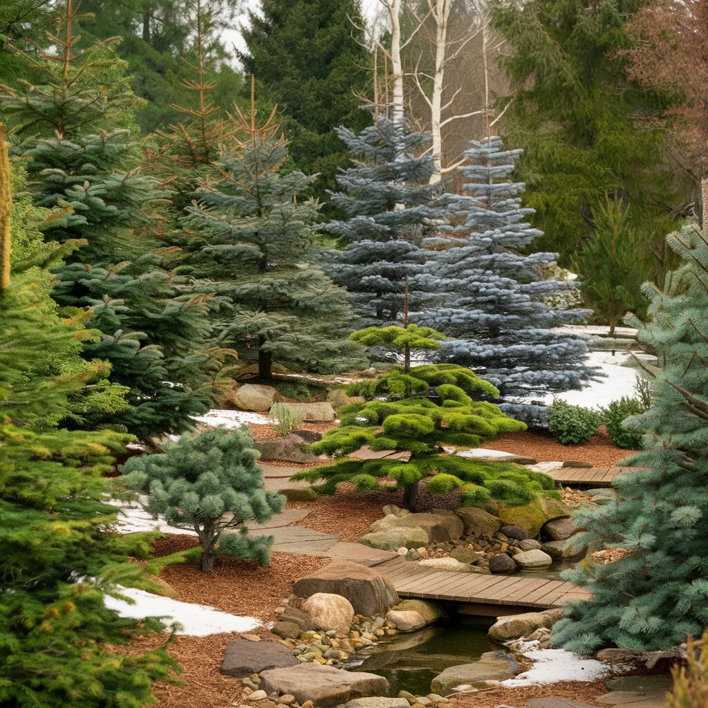 Хвойные деревья в ландшафтном дизайне в холодном климате. Подробнее читайте далее.