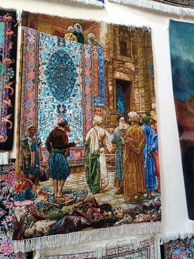 Ковёр по мотивам картины Продавец ковров Жана-Леона Жерома (1824-1904)