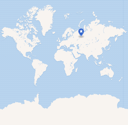 Уральские горы на карте мира