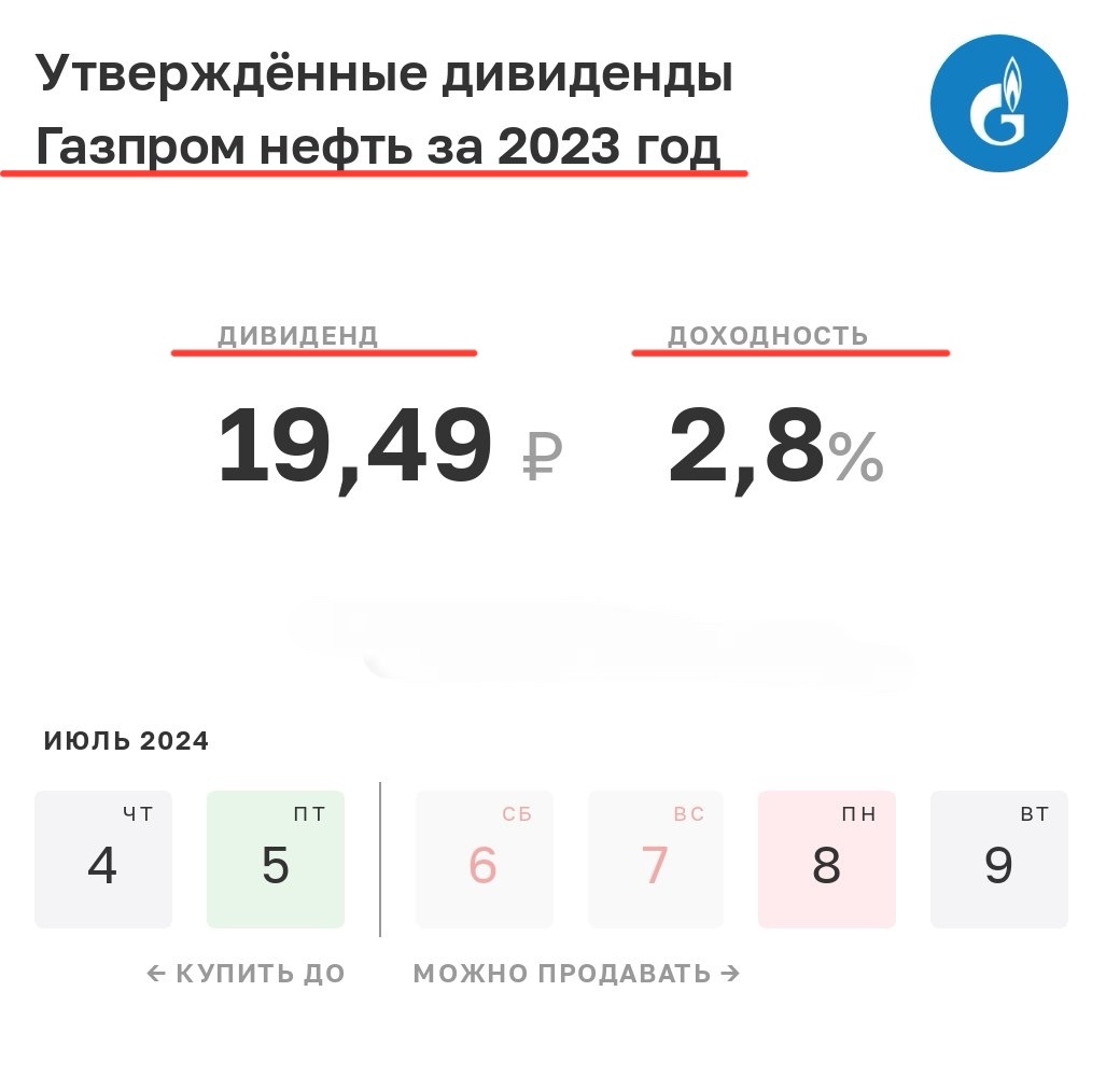 Дивиденды Газпром нефть