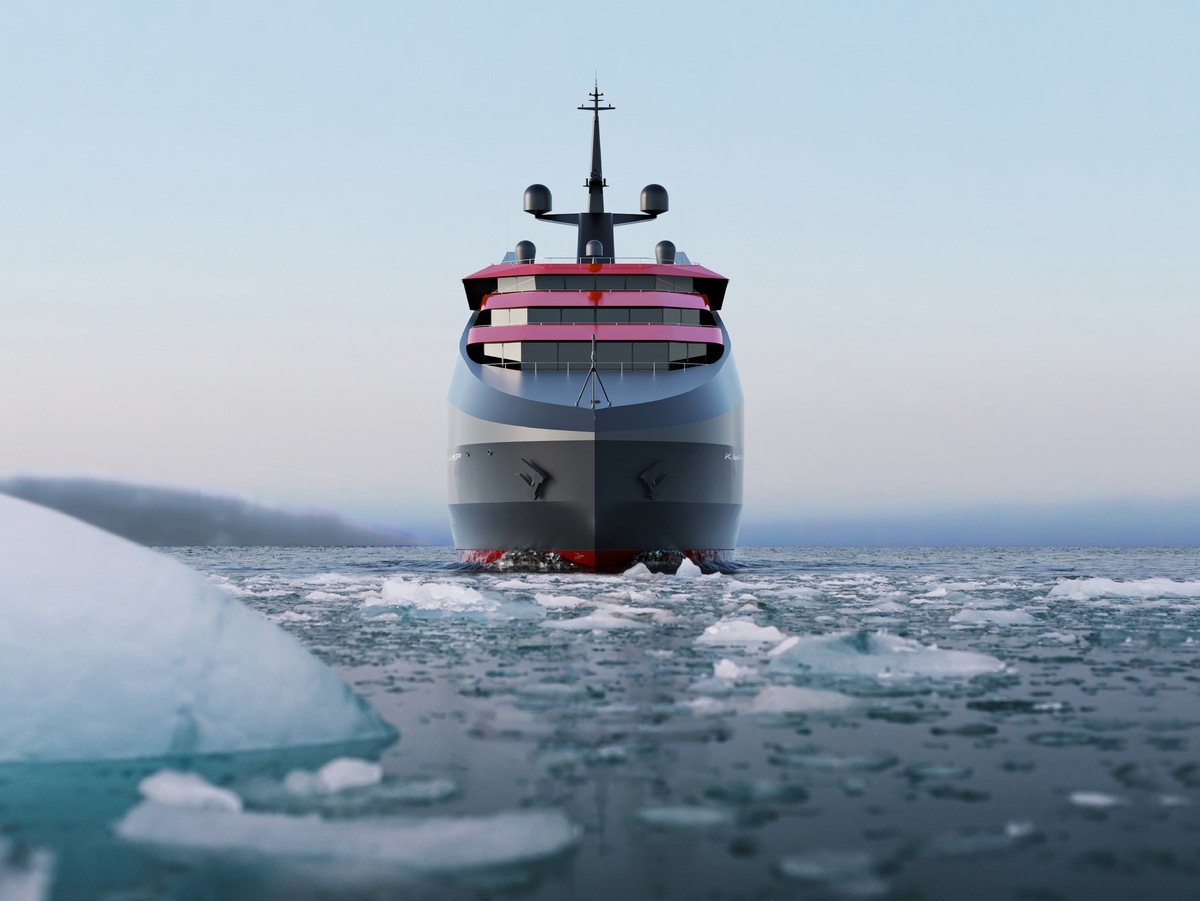 Объединённая строительная корпорация показала прототип нового арктического круизного лайнера «Кунашир».-2