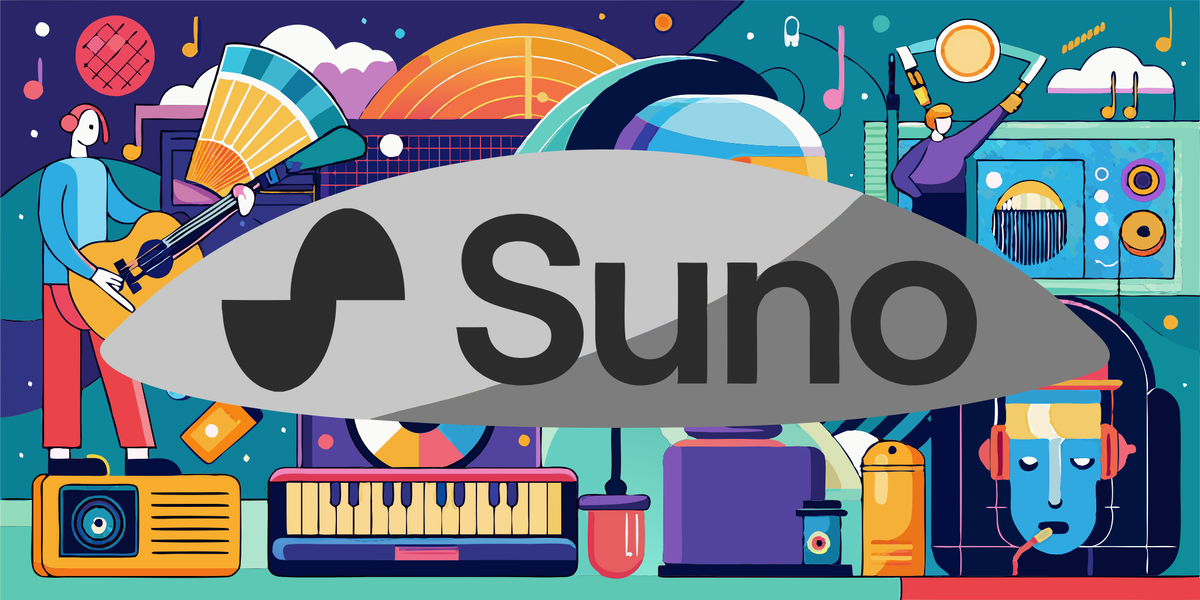 Обложка с логотипом Suno