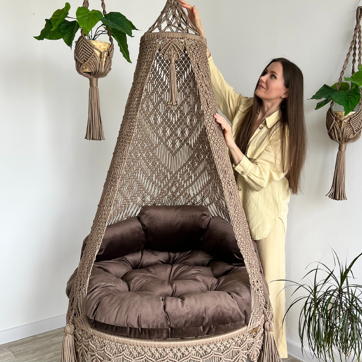 Подвесное кресло макраме, TEXSENSE