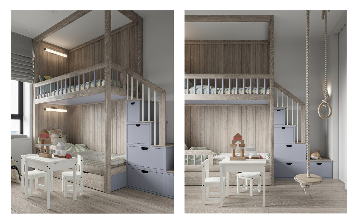 Детская комната для молодой пары в ЖК Крылья