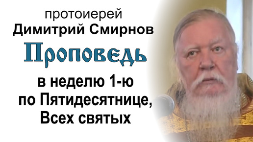 Проповедь в неделю 1-ю по Пятидесятнице, Всех святых (2013.06.30). Протоиерей Димитрий Смирнов