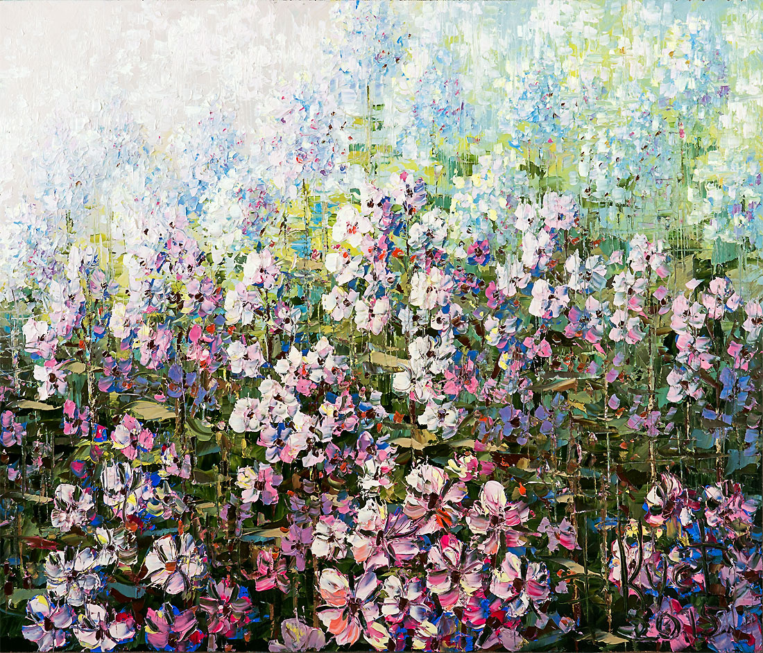 Художник Дмитрий Кустанович. Флоксы, 60x70 см, холст, масло, 2015