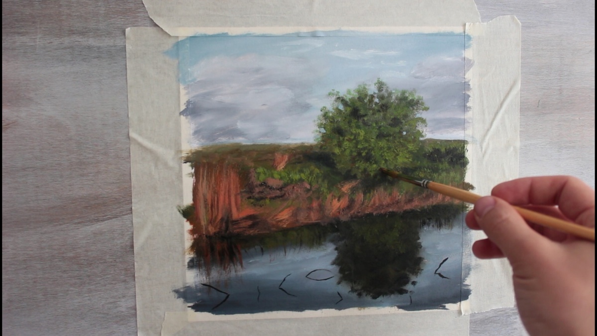 Этюд к картине "Отражение"