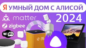 Умный дом Яндекса с Алисой 2024 климат, кондиционер, увлажнитель, хаб станция, wi-fi, zigbee, matter