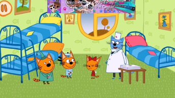 Мультфильм Игра для малышей Три Кота 🐈🐈🐈 Прививка для котят 💉💊🧫
