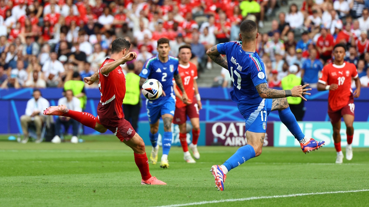    Швейцария и Италия сыграли 29 июня матч 1/8 финала чемпионата Европы 2024. Фото: REUTERS