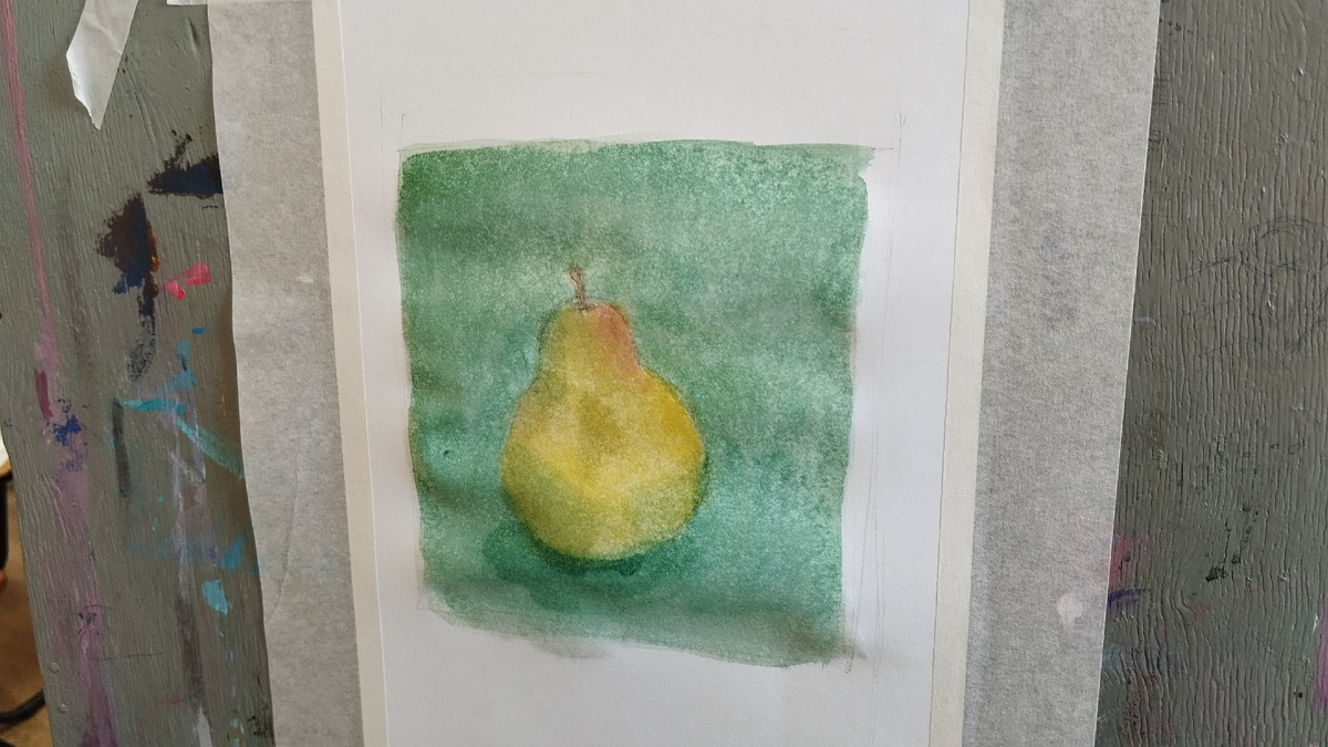 Этюд груши по сырому