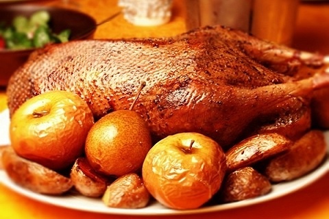 Рецепт Гусь с яблоками
