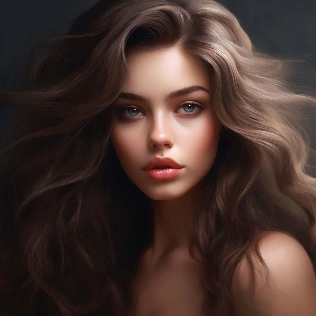 Девушка с распущенными волосами