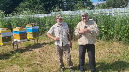 Ко мне на пасеку приехал старый друг, Владимир Жуков. Видео по пчеловодству для начинающих 2024