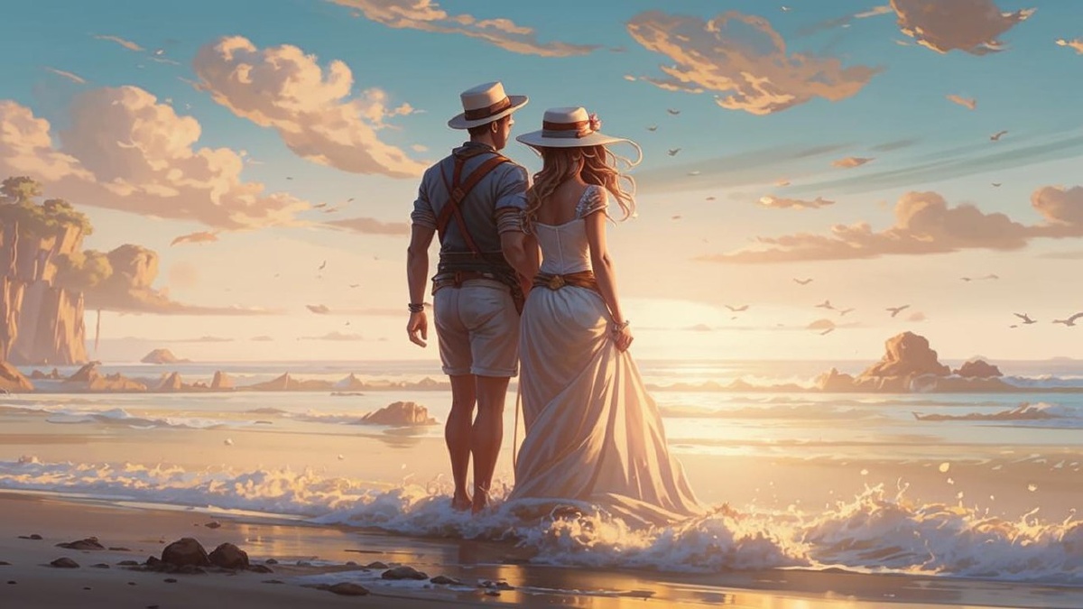 Её бездыханное тело лежало на песке... Он, лежавший без сознания, начал истошно кашлять,  приходя в себя... Соображая, что случилось, он не мог понять, куда прибило его яхту и где Лиля. Осмотревшись, он увидел белое пятно, свою рубашку, которую он дал ей переодеться. Непомня себя от усталости он быстро вскочил на ноги и подбежал к ней...

Всё случилось внезапно... Они, бесстрашные влюблённые, рулевой, все троя держались из последних сил, когда яхту начало качать уже огромными валами волн из стороны в сторону. Больше всех не повезло рулевому, при очередном резком повороте яхты, почти на 180 градусов, он отлетел к борту палубы, Костя пытался схватить его одной рукой, второй он держался за борт яхты, укрывая собой Лили от брызг, напоминающих больше льдинки, чем капли. Рулевой пытался протянуть руку, но, скользнув пальцами о пальцы руки Кости, его перекинуло по ту сторону судна и он оказался в океане... С ужасом наблюдая эту картину Лиля смотрела на Костю, он поцеловал её в щеку и сказал: "Мы справимся, дорогая, мы справимся..." Лиля мотала головой, пытаясь сдержать нарастающую панику.
Шторм усиливался, они пробирались к штурвалу, нужно было попытаться изменить курс на материк, попытаться подать сигнал бедствия.
Стоя уже у штурвала, они держались из последних сил, настолько сильными были толчки океана, казалось, что даже их надёжная металлическая яхта вот-вот рассыпется вдребезги. Костя крепко держался за штурвал, Лиля была надёжно укрыта его спиной сзади, спереди её спасал руль.
Внезапно их глаза увидели ужасающую картину - перед ними поднималась огромная волна, очень похожая по всем параметрам на девятый вал, либо они вдруг почувствовали себя настолько маленькими на яхте, в эпицентре стихии, что казалось, что волна, идущая навстречу смертельно огромная... Дальше всё было как в тумане.  Волна, встретившись с яхтой, обрушила на неё всю свою мощь, Константин только успевал периодически кричать, чтоб Лиля набирала воздух в лёгкие и задерживала дыхание.
Внезапно всё оборвалась...

Костя подбежал к Лили, казалось она не дышала. "Лили! Дорогая, очнись!"- он делал ей искусственное дыхание, непрямой массаж сердца, чередуя то одно, то второе. Слезы, катались по его щекам. 
На океане был штиль, словно ночного шторма и не было, и весь этот кошмар ему приснился. Берег был усыпан пальмами, волны тихо накатывали на пологий берег. Крики птиц разбавляли тишину. Костя почти отчаялся... Но вдруг Лили начала откашливаться, и он понял, беда отступила от них.
- Лили, дорогая, я думал больше не увижу твоих глаз, не услышу твоего голоса, - слезы по-прежнему текли по его щекам.
Он никогда до этого не плакал, но чувство страха потери и переполнявшая его радость, что долгожданная его любимая жива, дали о себе знать именно таким образом.
Она гладила его руками, вытирая слезы, устало улыбаясь. Они столько успели пережить за этот день, что усталость преследовала их обоих.
- Я люблю тебя, Костя! Как же нам повезло, что мы выжили. У тебя усталый вид, нам нужно отдохнуть...
Они поднялись с песка в поисках тени, так как солнце безжалостно палило, им хотелось пить. Вдали они увидели островок пальм и ещё каких-то деревьев и двинулись в направление к ним. Раскаленные солнцем они еле добрались до чудо-оазиса. Облегчённо вздохнув - прохлада, они осмотрелись и прислушались. Где-то недалеко слышались звуки водопада и разговоры людей. Они помчались на эти звуки, не веря своему счастью...
Как оказалось, они сбились с курса, но не сильно, и кроме того, что им повезло выжить им повезло попасть на остров, что недалеко расположен от материка, нашлись даже добровольцы, которые согласились отвезти их домой.
Костя и Лиля поверили в судьбу и её благословение. Они ещё не знали, что им повезло вдвойне... 
В тот самый вечер того самого дня, следующего за торжественной встречей выпускников, когда Костя и Лиля ещё не зная о шторме, наслаждались друг другом, он уже поджидал их на берегу. Тот, кому хорошо заплатили за работу, которая заключалась в похищении Кости, чтобы Лиля, разочаррванная и разбитая его исчезновением и предательством, вернулась домой к отцу и Олегу...
Если бы шторма не было, всё бы состоялось по его намеченному плану. И пока он метался по комнате одной из кают арендованной яхты, влюблённые наслаждались безработным сном вдали от его злых мыслей и планов.
Они спали в одном из прибрежных домиков, уютно обнявшись, в льняных белых простынях. А за окном пальмы не прерывая их сна, тихо шелестели от ветра, пропуская сквозь ветви лучи вечернего, уже нежного, солнца...

Продолжение следует...