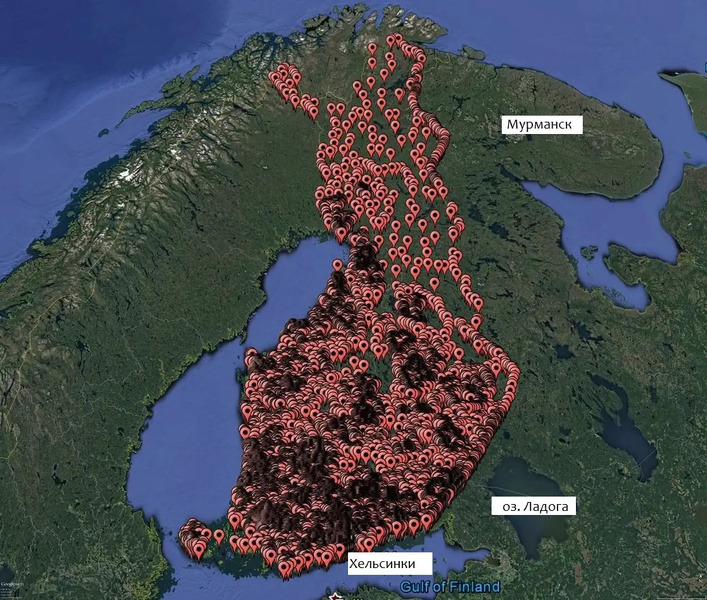 В Финляндию можно поехать по самым разным причинам. На карте, которую мы предлагаем, отмечены все общественные сауны нашего северного соседа, известного своей любовью к пару.