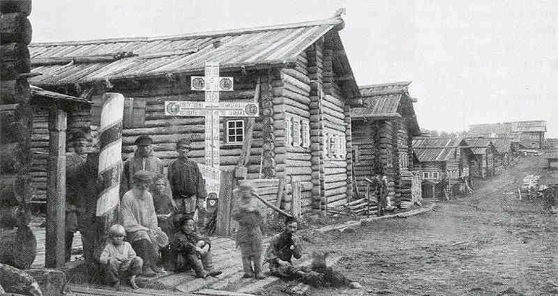 Поморская деревня Юрома Архангельской губ., фото неизв. автора, 1890-е.