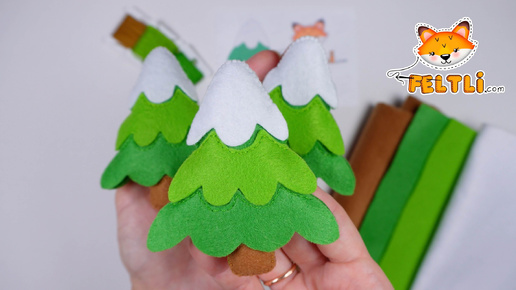 Ёлочки из фетра своими руками / Новогодний декор из фетра/ Ёлочка из фетра/ DIY Felt Christmas Tree