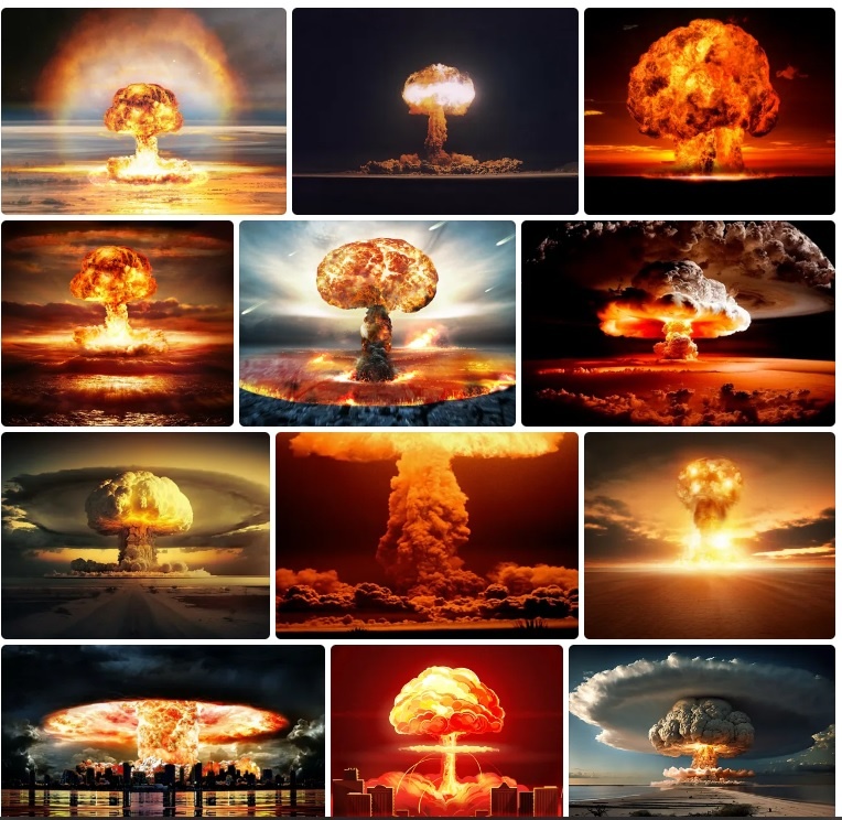 Такие картинки показывает поисковик по запросу "термоядерный удар"