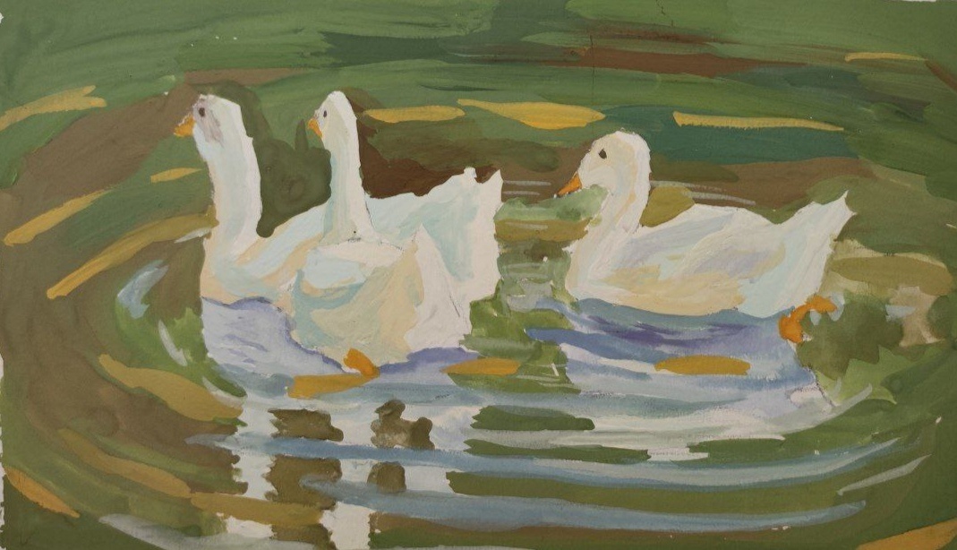 Гуси в воде