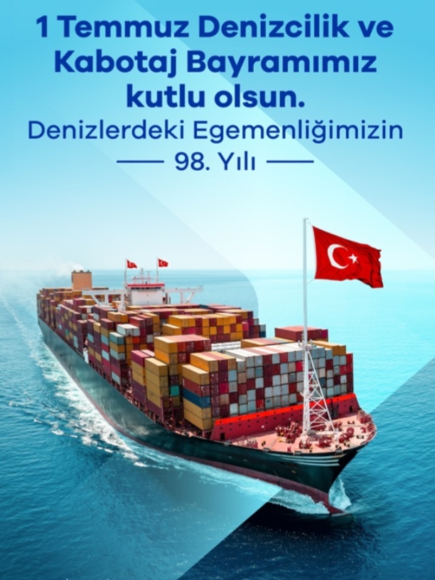 Открытка 2024 г. к 98-й годовщине празднования Дня каботажа в Турции.
