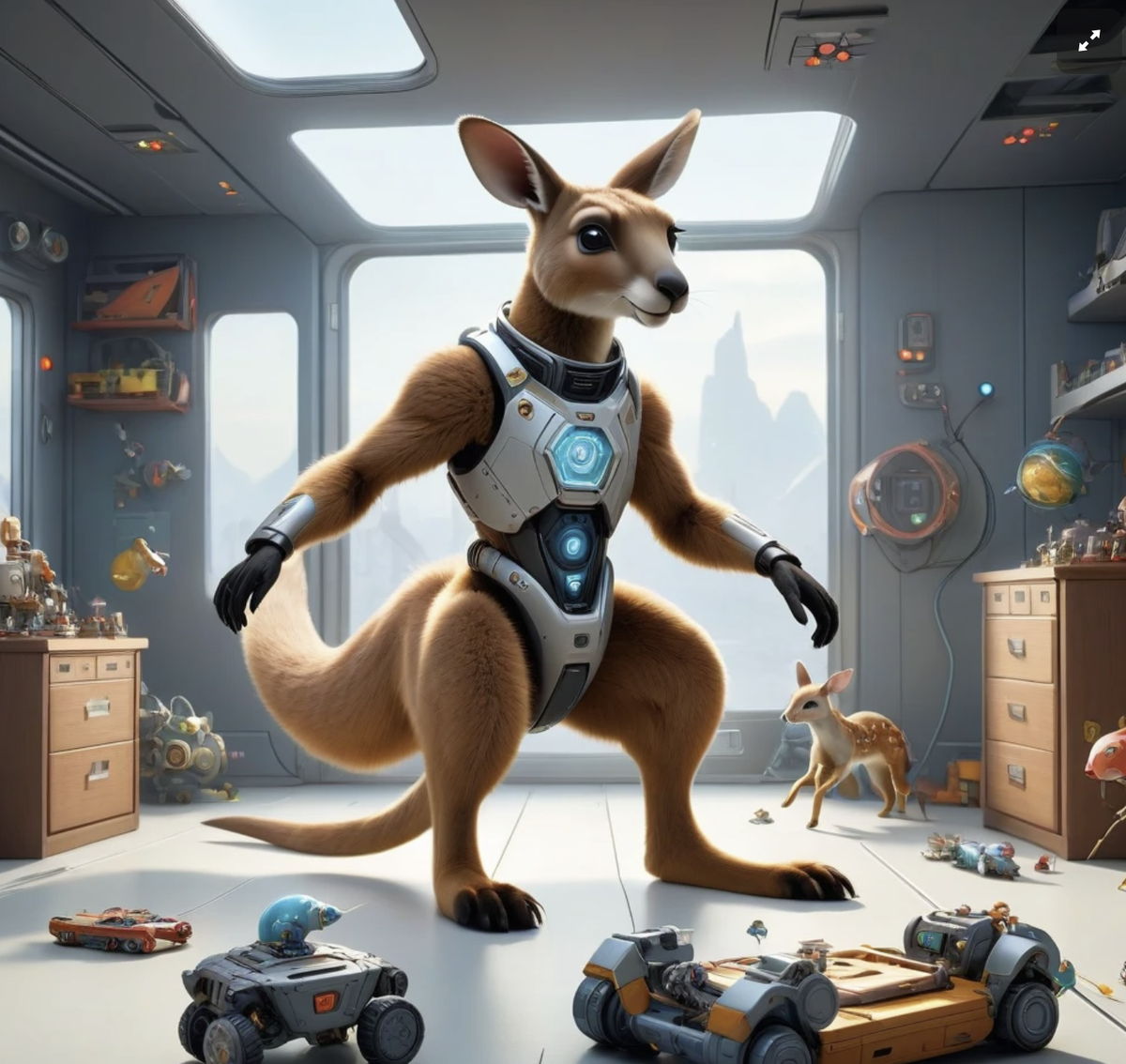 Space chaos unleashed: Smoky the Dragon and friends tackle the playful robot kangaroos – A mesmerizing tale of friendship and teamwork