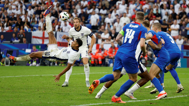    Англия — Словакия: гол Джуда Беллингема. Reuters