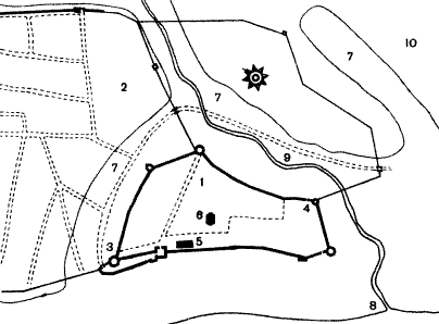 План Серпуховского кремля, середина XVIII века.